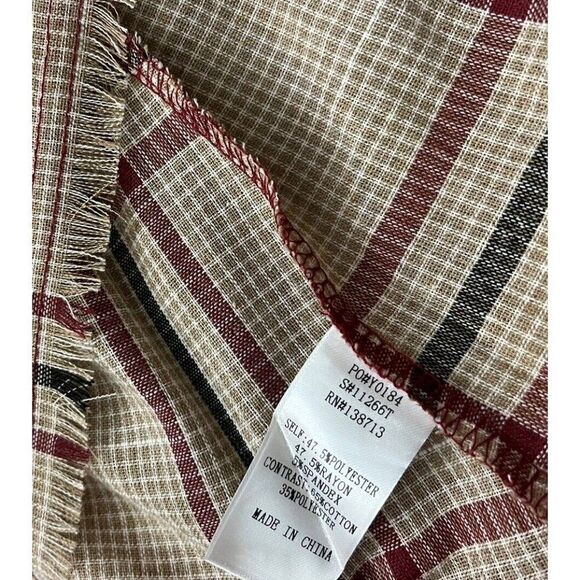 Doe & Rae Small Hoodie Short Dress Tunic Long Sleeve Sweater Plaid Pullover NWT - Picture 6 of 6